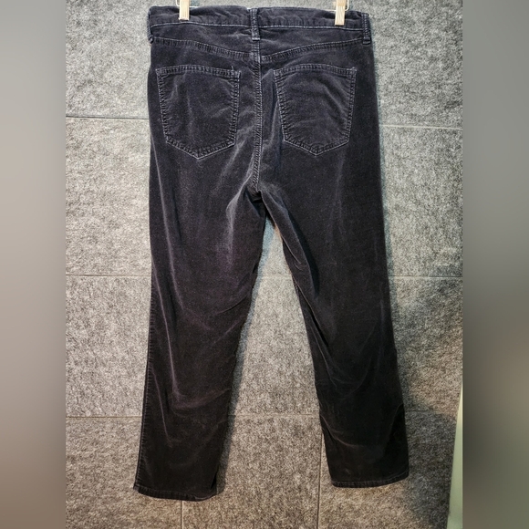 GAP Black Velvet Vintage Slim Mid Rise Jeans Black Velour Womens Size 30/ 10R - Picture 5 of 7